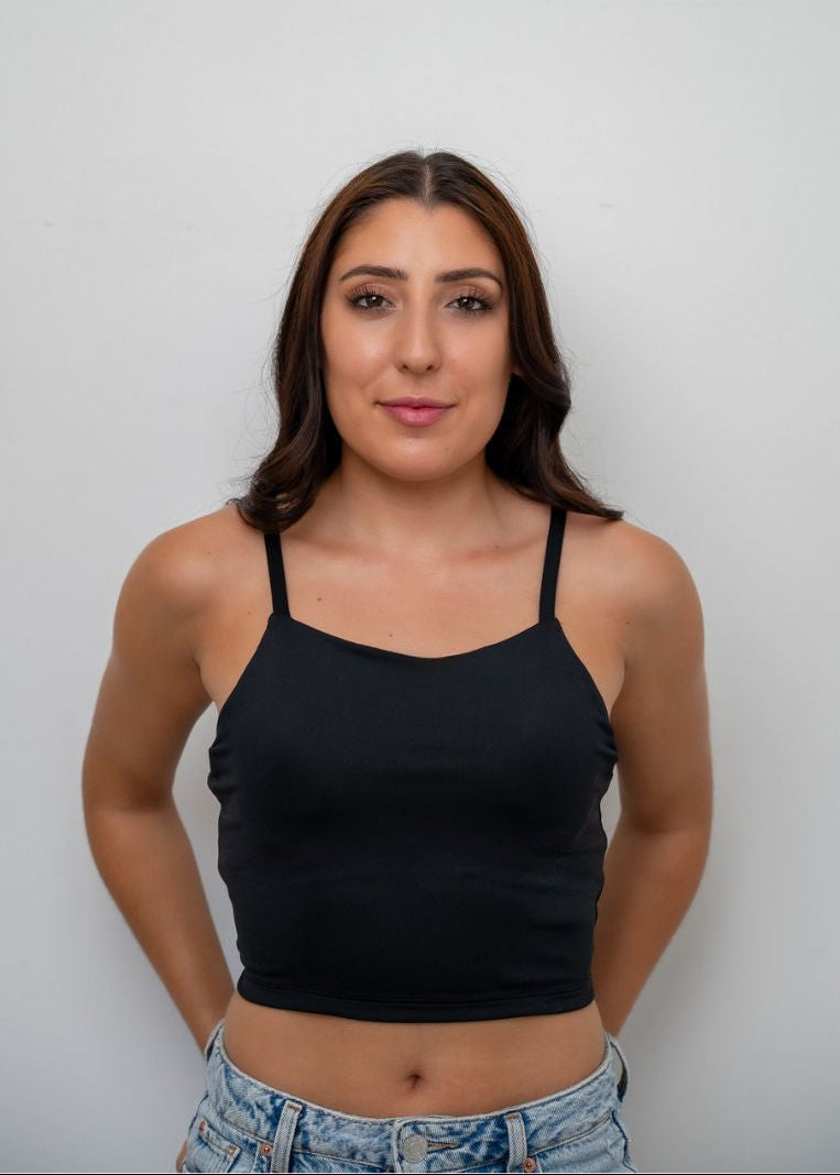 Black Underwire Camisole Cropped