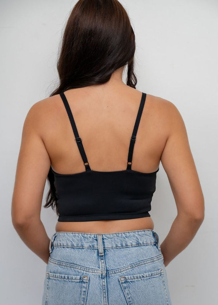 Black Underwire Camisole Cropped