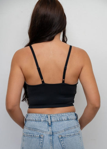 Black Underwire Camisole Cropped