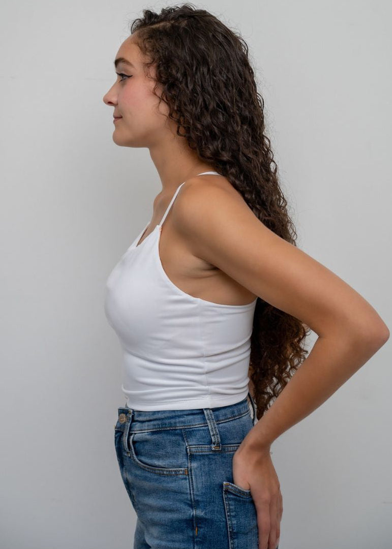 White Underwire Camisole Cropped